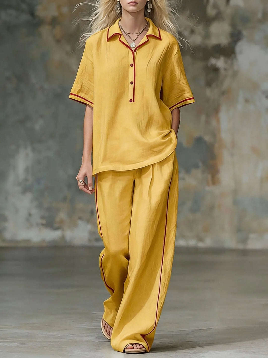 Naomi Relaxed Wide Leg Pant Set