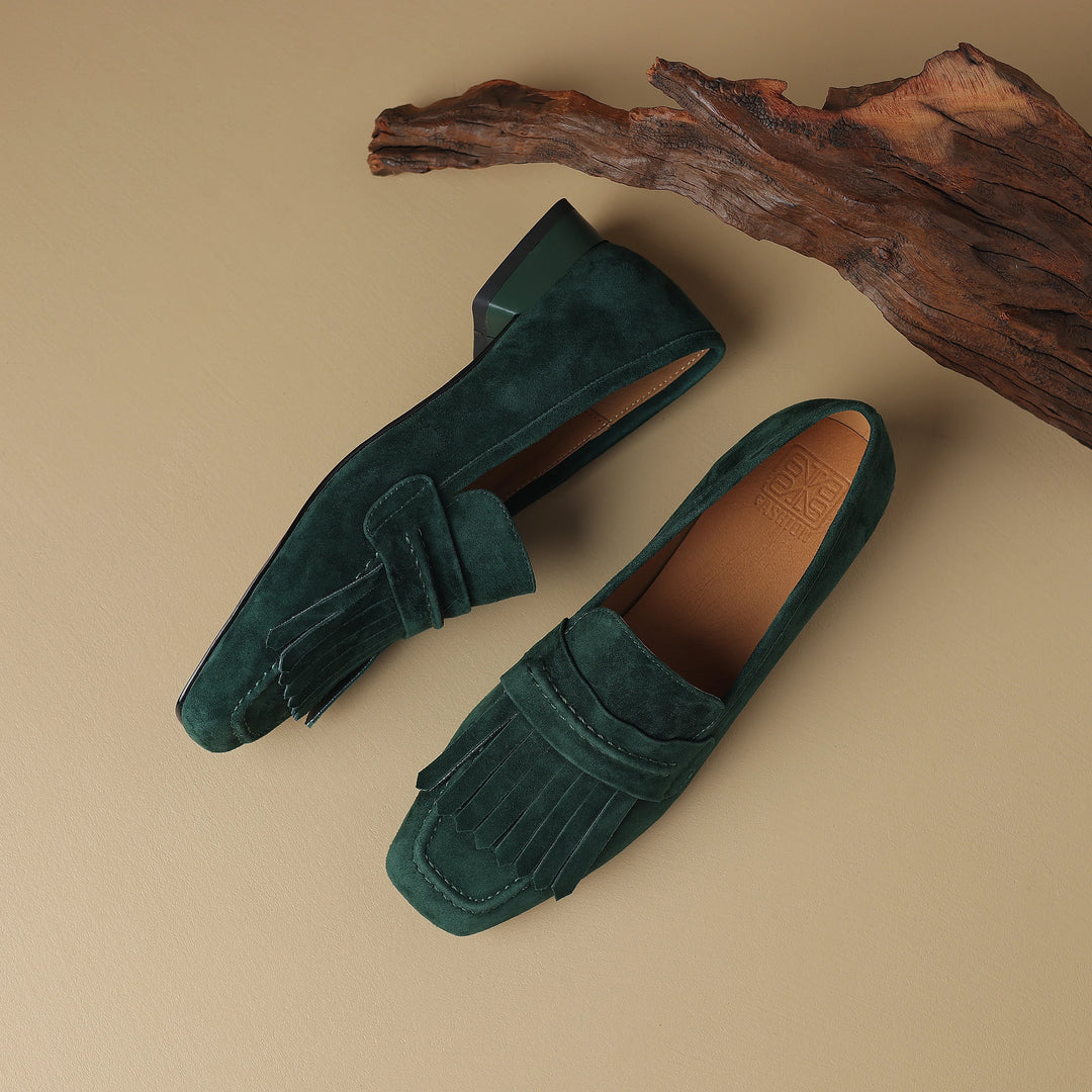 Sabrina Fringe Suede Loafers
