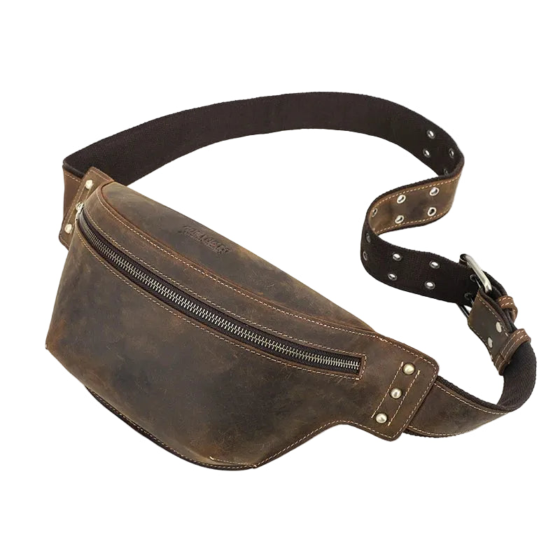 Beckett Rugged Leather Crossbody Waist Bag