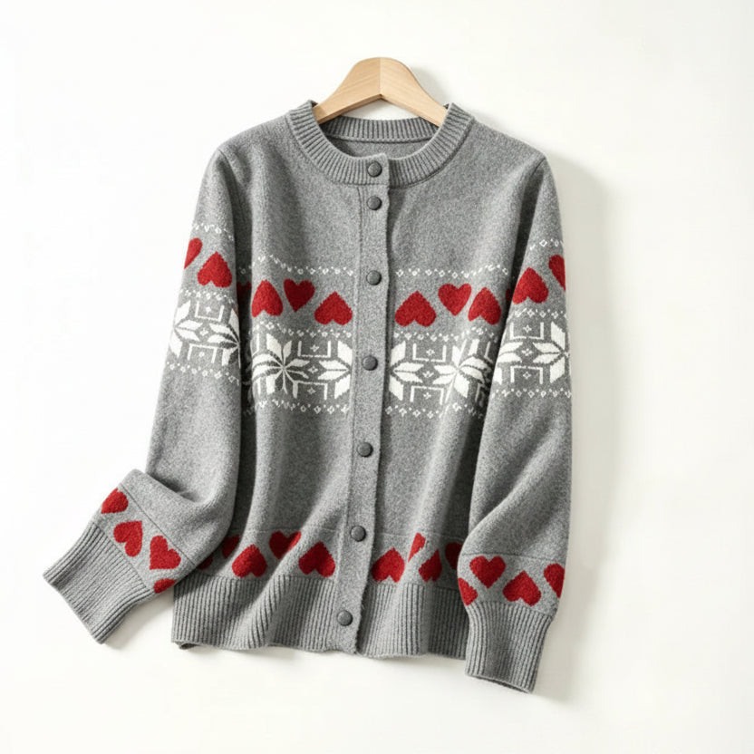 Rosalie Jacquard Knit Cardigan