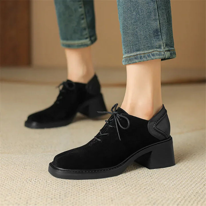 Sutton Suede Block Heel Loafers