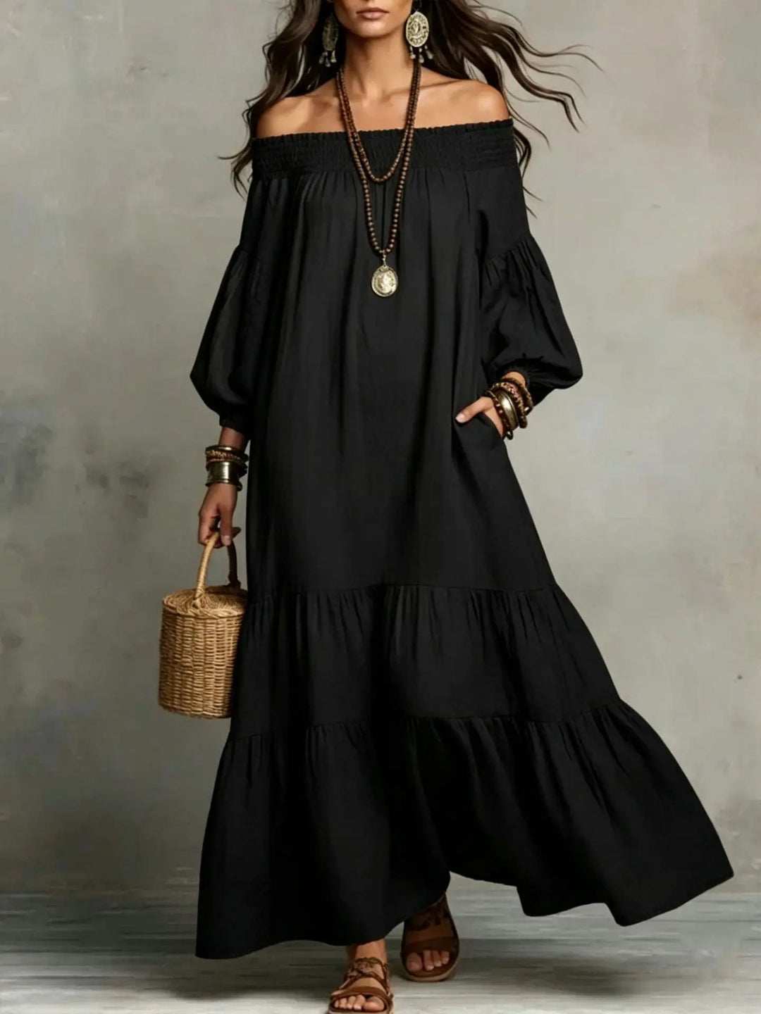 Willa Off Shoulder Maxi Dress