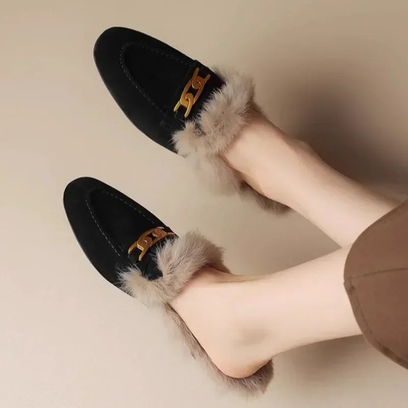 Madona Whisper Fur Mules