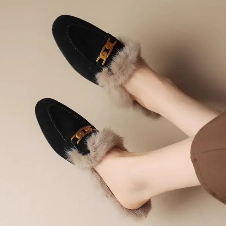 Madona Whisper Fur Mules