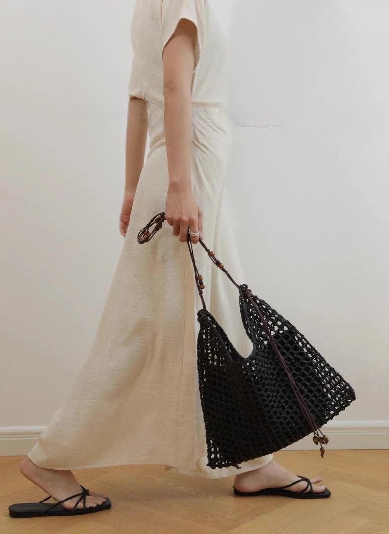 Solana Straw Beach Tote Bag