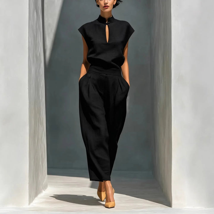 Camryn Modern Mandarin Collar Set