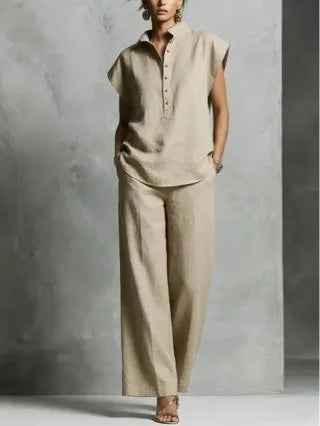 Blaire Elegant Sleeveless Summer Trouser Set