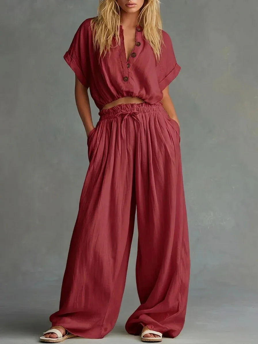 Margaret Lace Waist Lounge Set