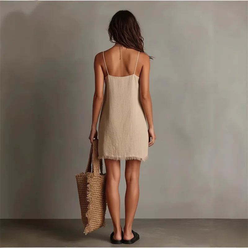 Katie Ruffle Hem Mini Dress