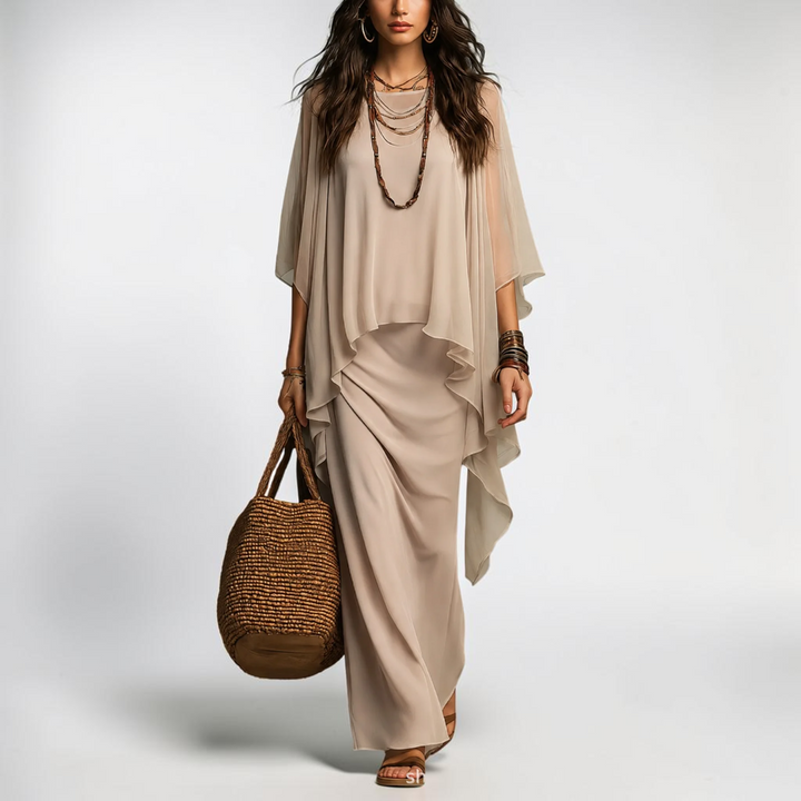 Remi Chiffon Overlay Two Piece Set