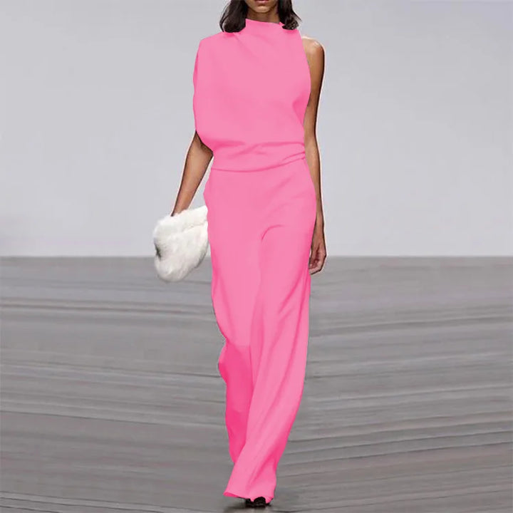 Valentina Draped One-Shoulder Jumpsuit