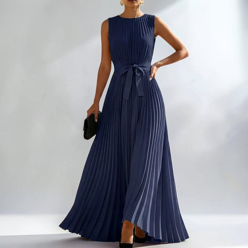 Celestine Elegant Pleated Maxi Dress