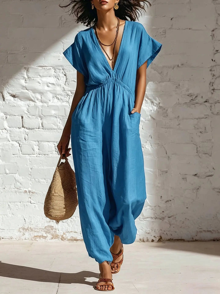 Monroe Relaxed V Neck Jumpsuit
