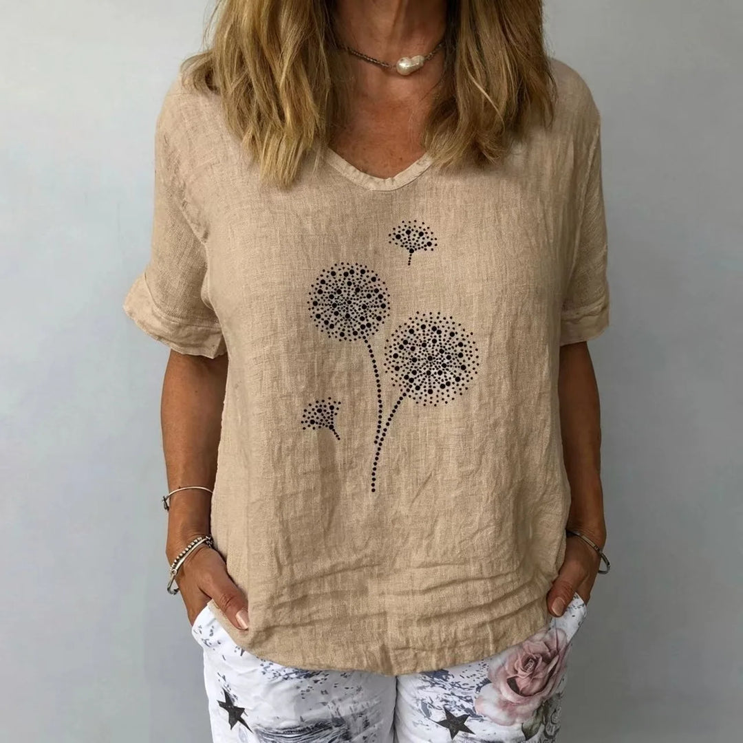 Chelsea Botanical Linen Blouse