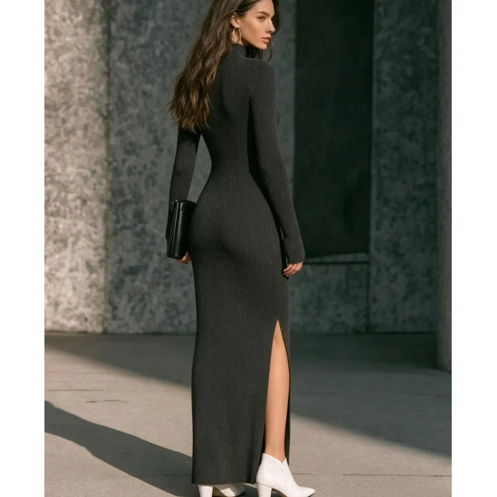Nerissa Ribbed Long Dress