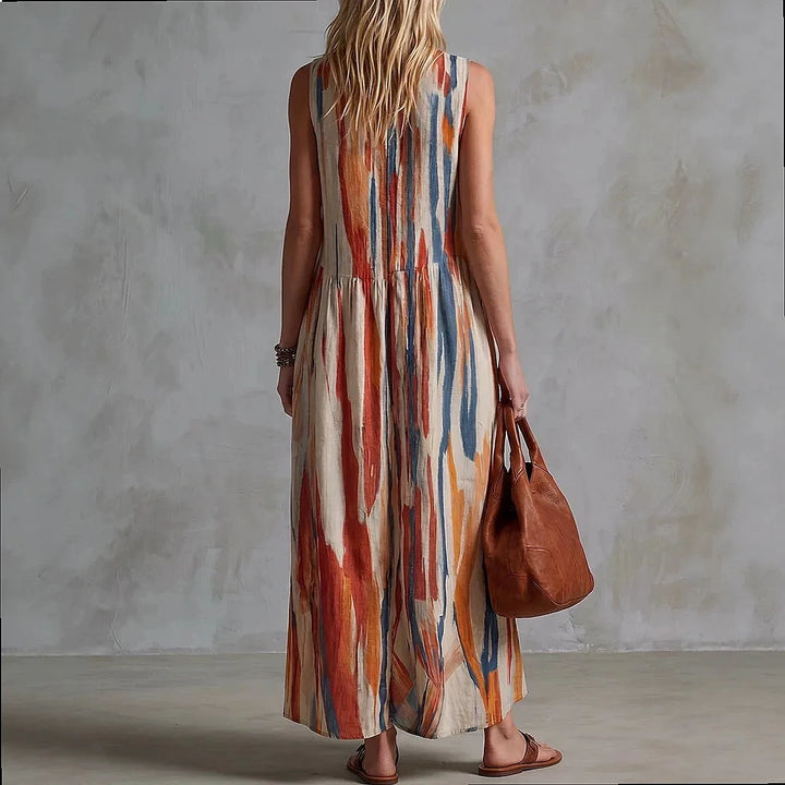 Savannah Abstract Print Maxi Dress