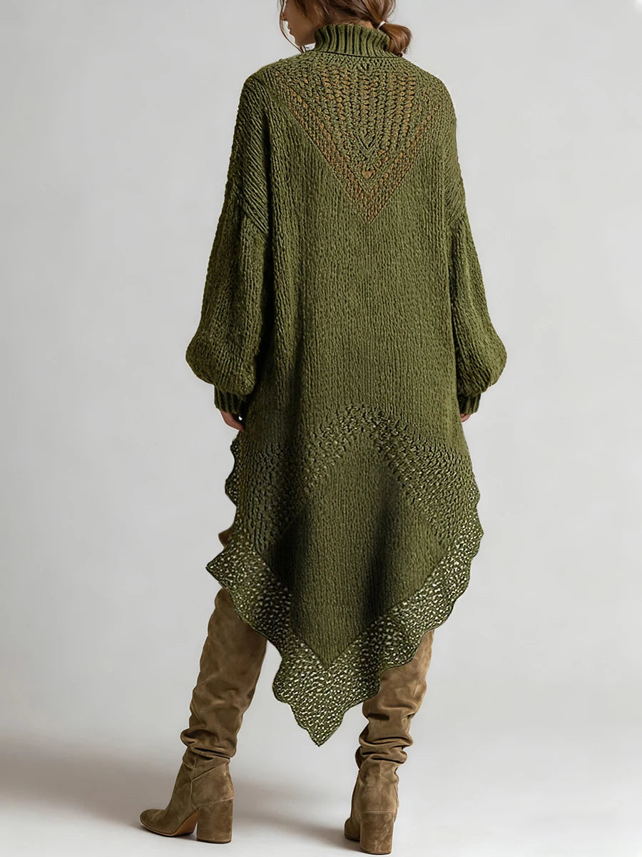 Genevieve Openwork Sweater Dress