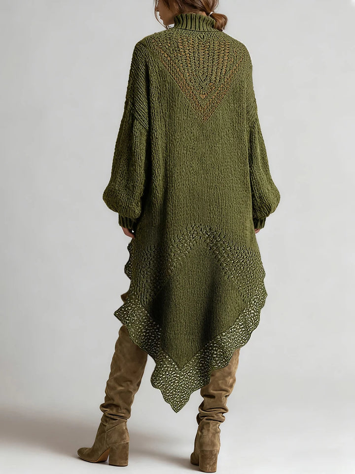 Genevieve Openwork Sweater Dress