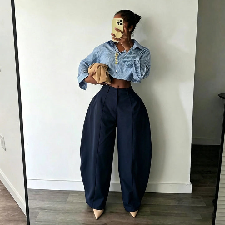 Ainsley Barrel Leg Trousers