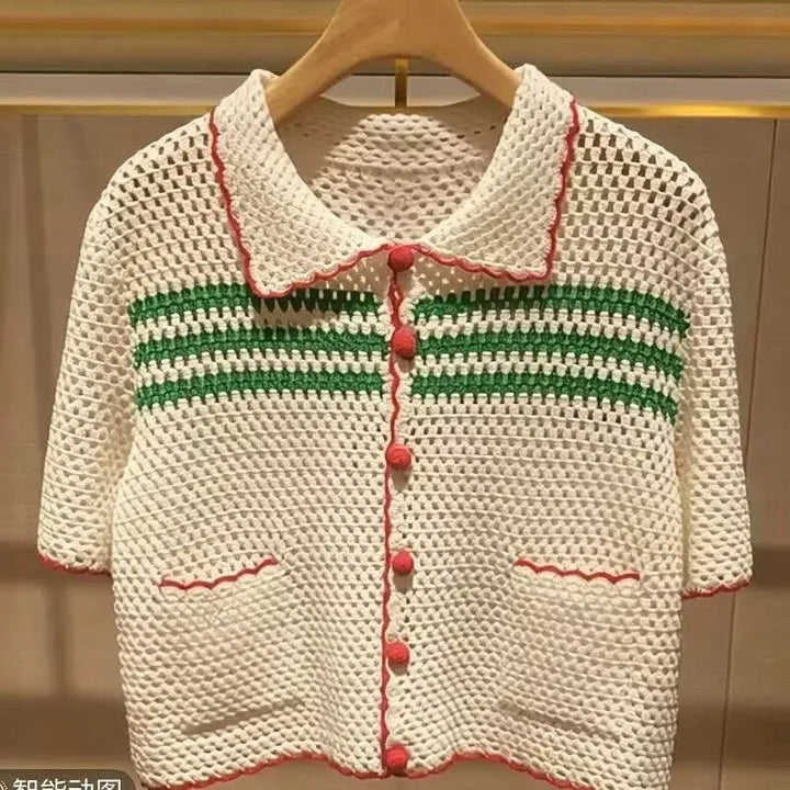 Maisie Crochet Knitted Blouse