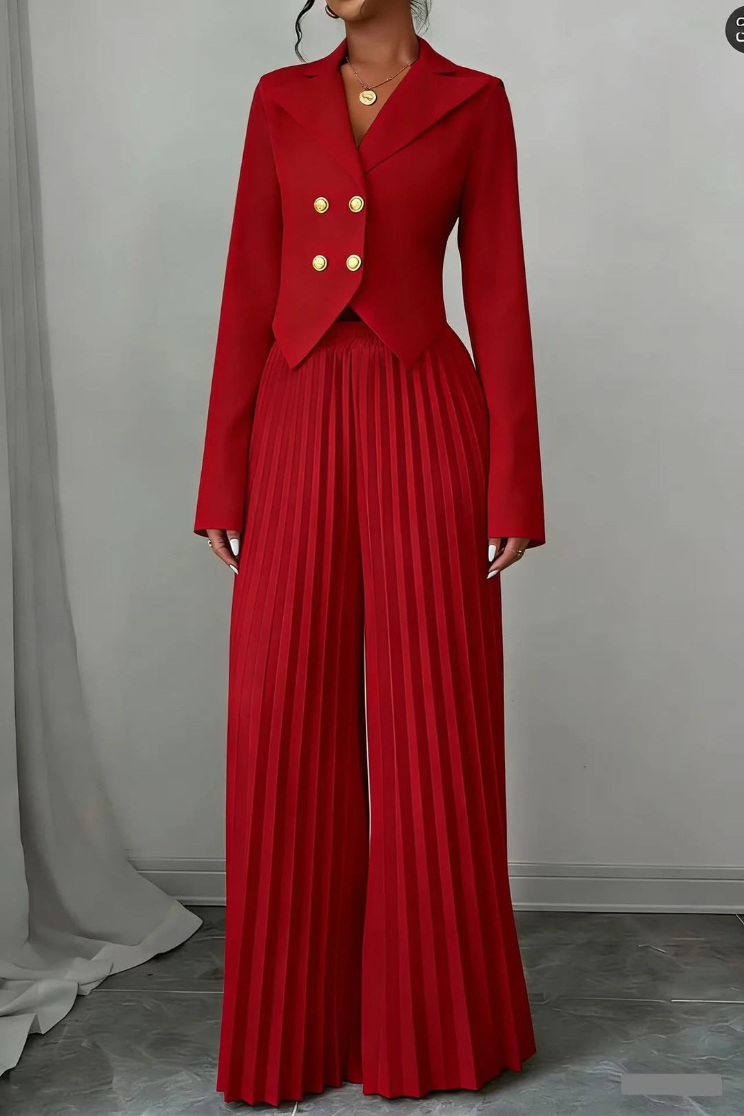 Marlena Pleated Wide Leg Set