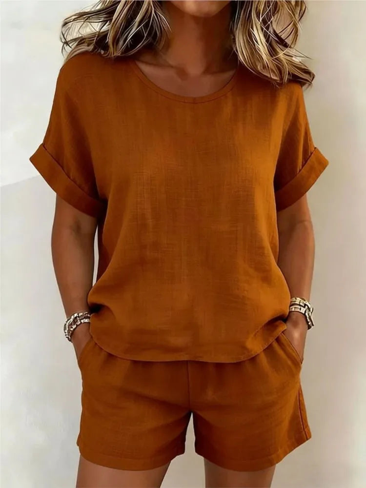 Sylvie Casual Two-Piece Shorts Set