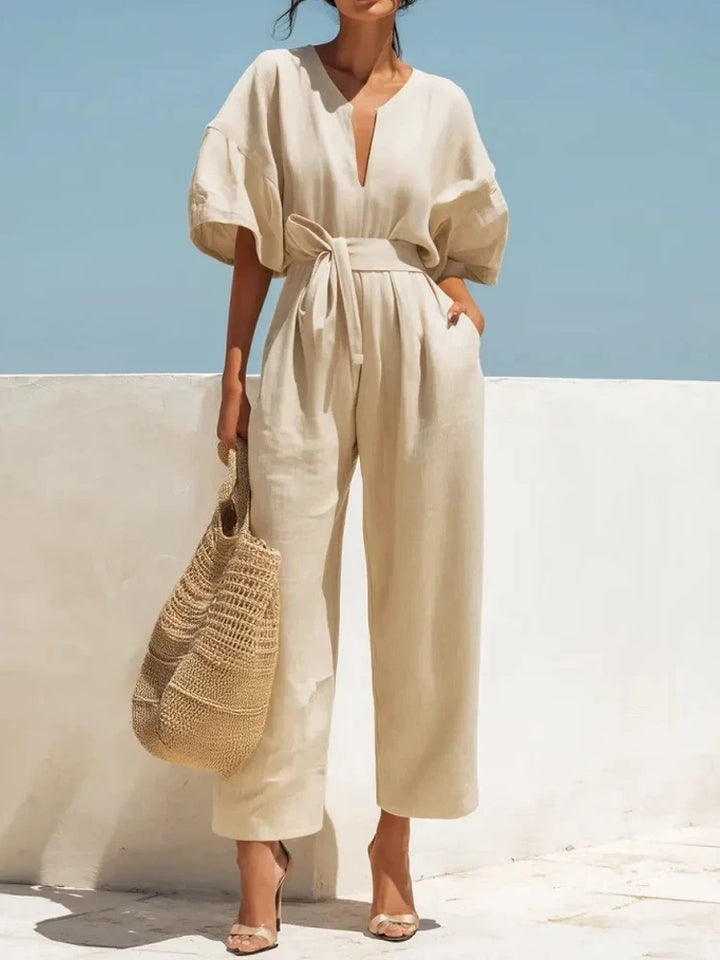Zalira Summer Linen Jumpsuit