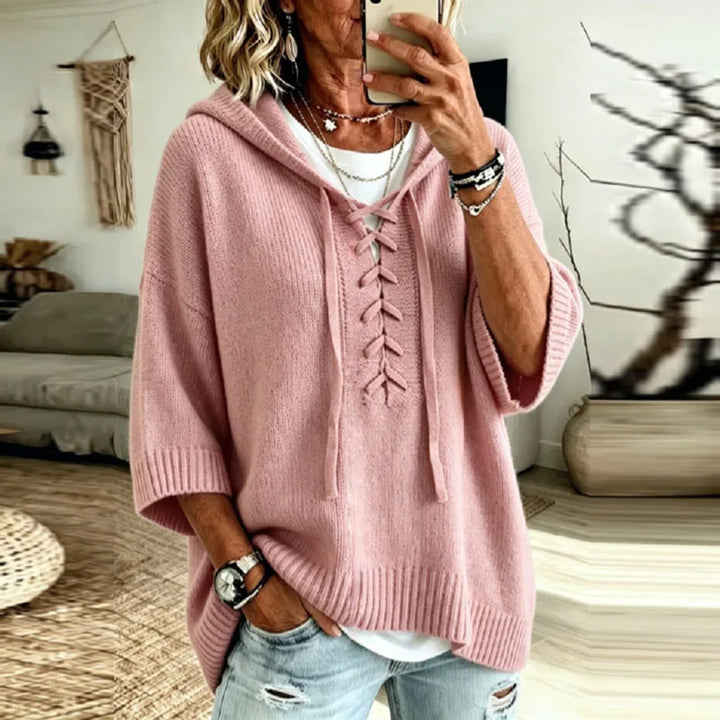 Cressida Lace Up Hooded Pullover
