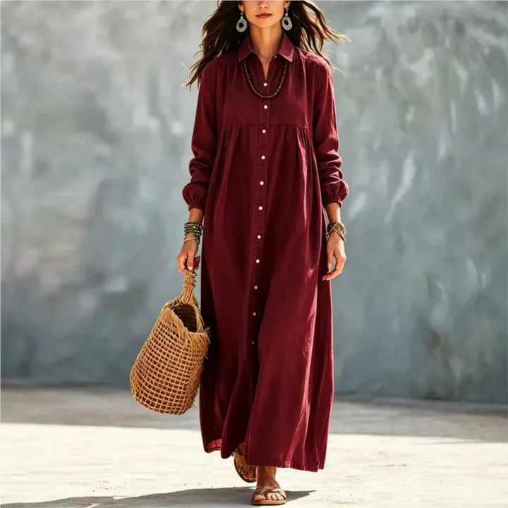 Cressida Button Front Maxi Dress