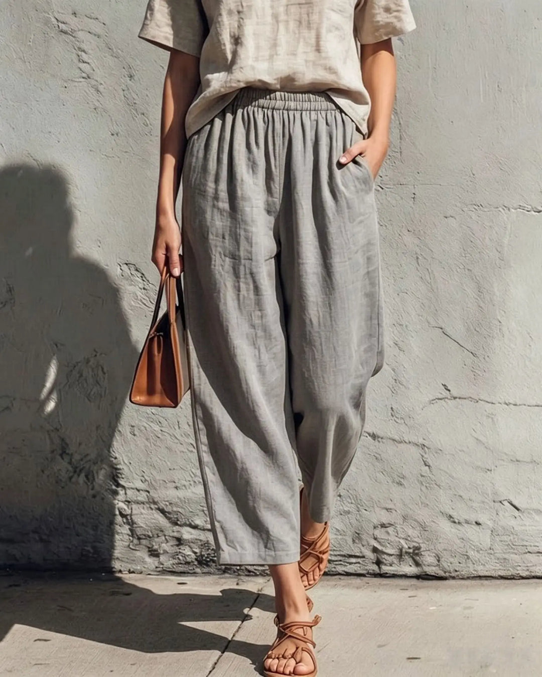 Talia Wide Leg Linen Pants