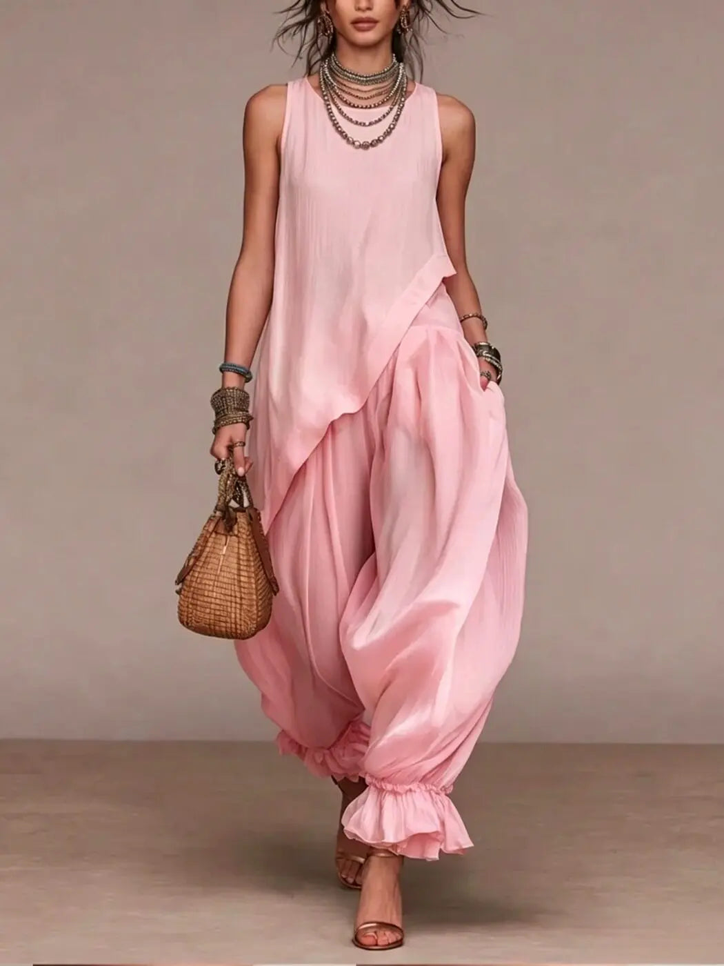 Lilia Relaxed Harem Two-Piece Set