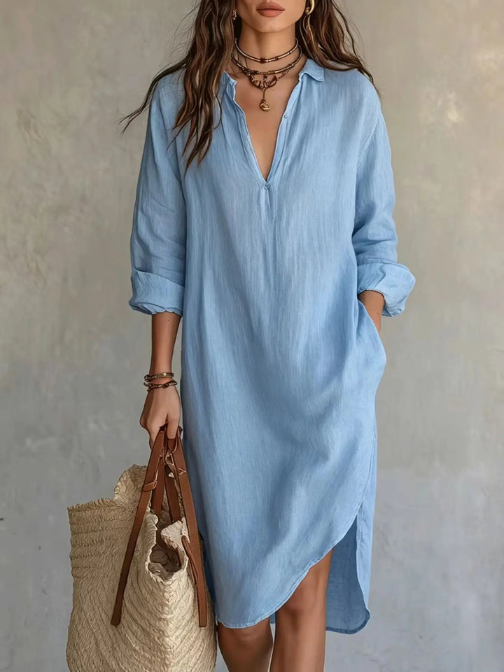 Elodie Pocket Midi Shirt Dress
