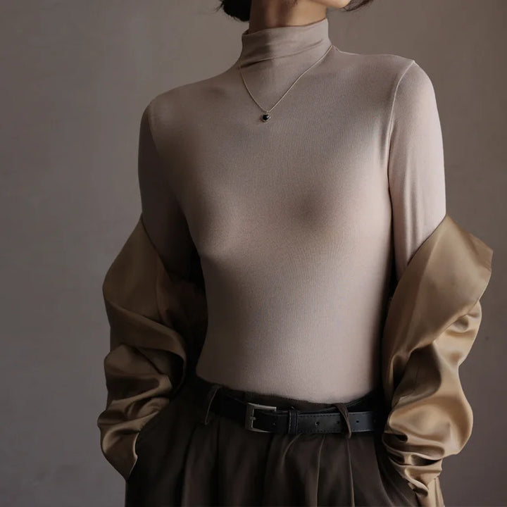 Delia Mock Neck Knit Top