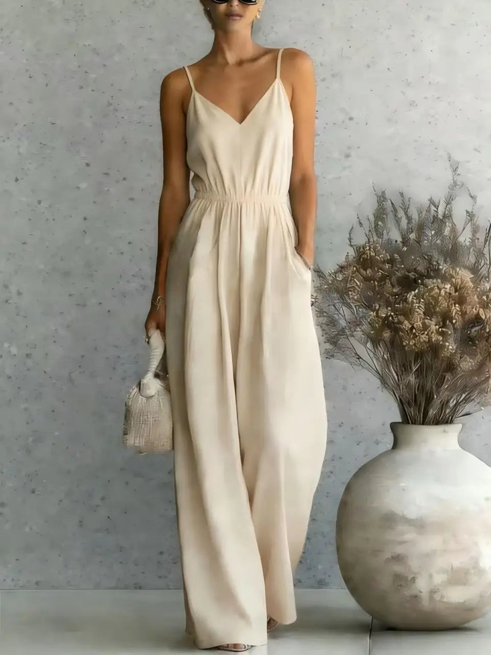 Megan Wide Leg Casual Jumpsuit
