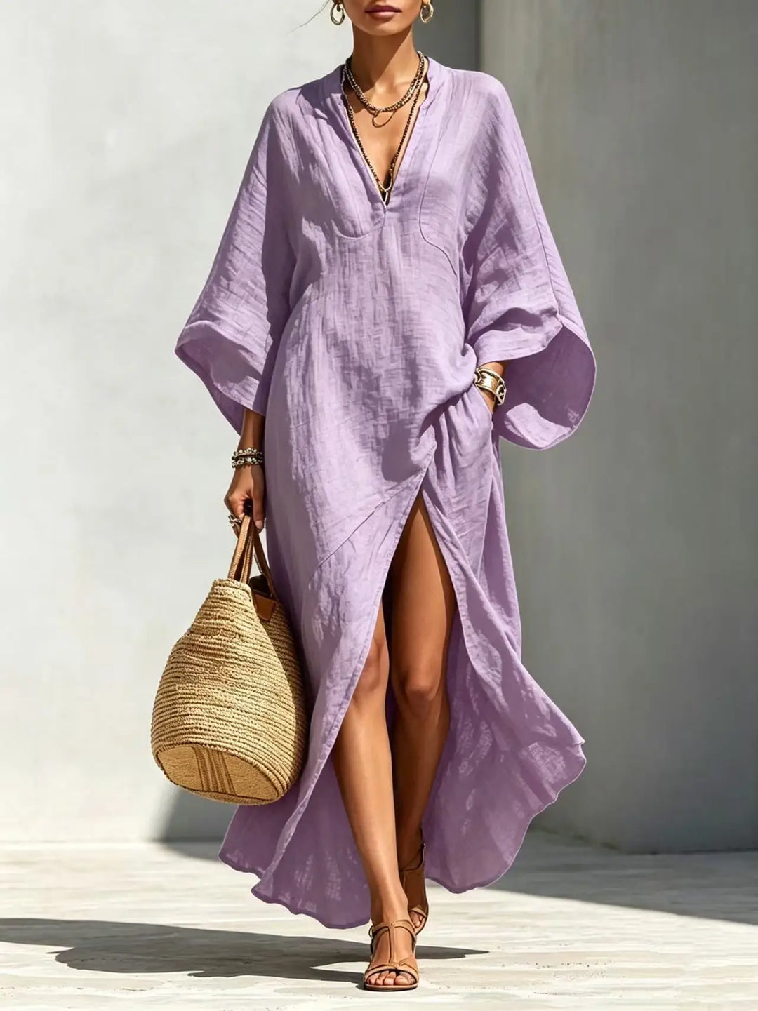 Anastasia High Slit Boho Maxi Dress