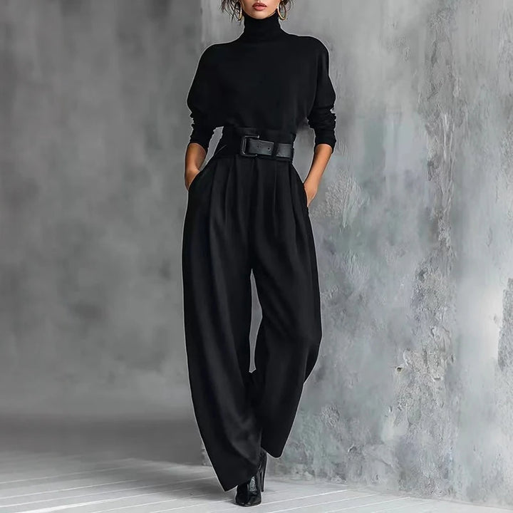 Adeline Elegant Turtleneck Pant Set