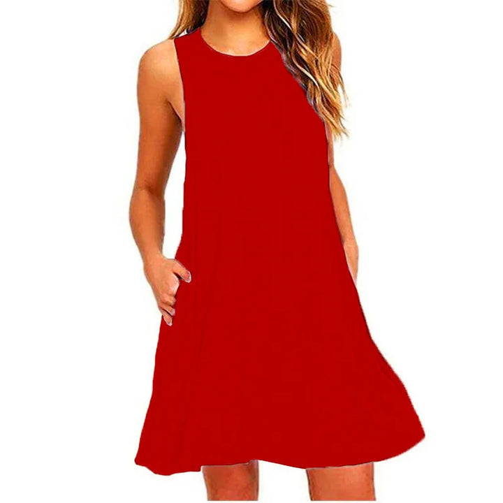 Adalee Sleeveless Swing Mini Dress