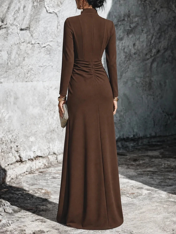 Vivienne Zip Front Maxi Dress