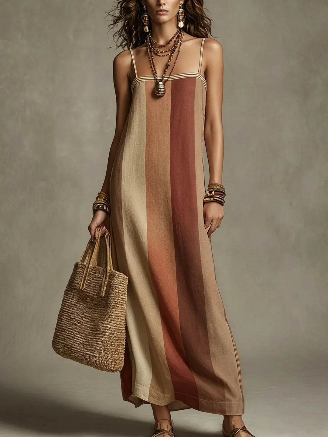 Everly Elegant Spaghetti Strap Maxi Dress