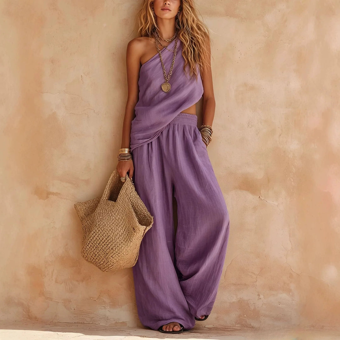 Brianna One Shoulder Lounge Set