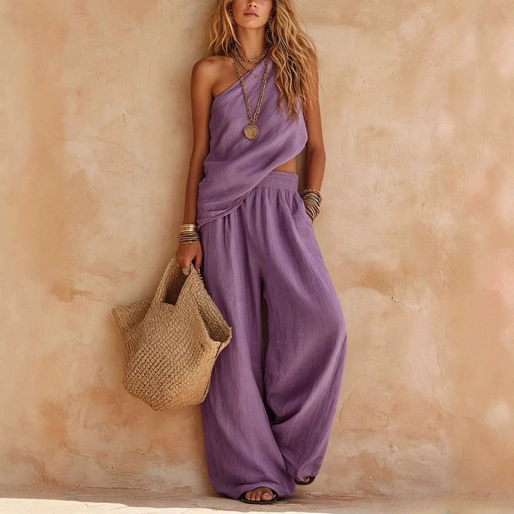 Brianna One Shoulder Lounge Set
