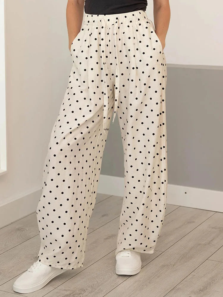 Elodie Barrel Polka Dot Trousers