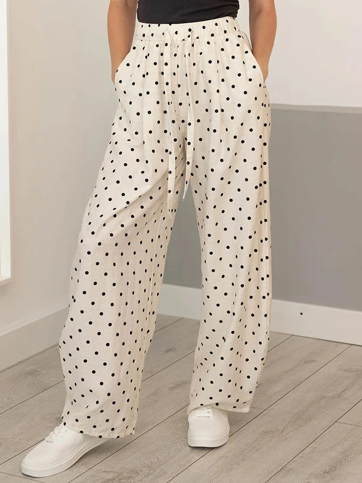 Elodie Barrel Polka Dot Trousers