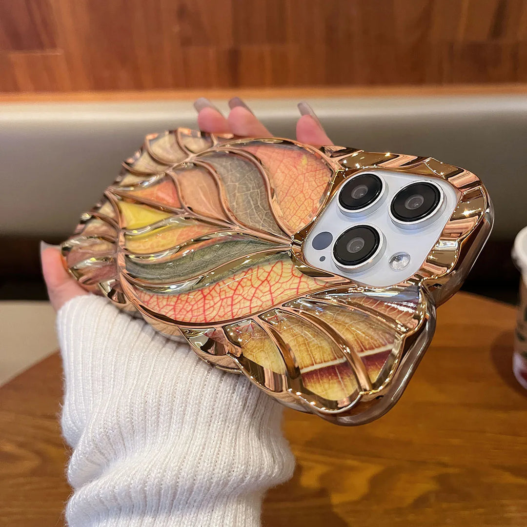 Aurora 3D Leaf Protective iPhone Case