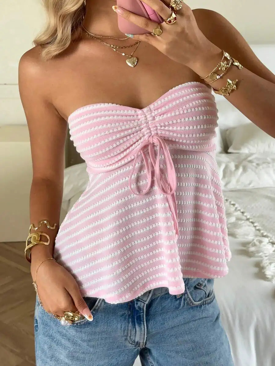 Aimee Striped Tube Top