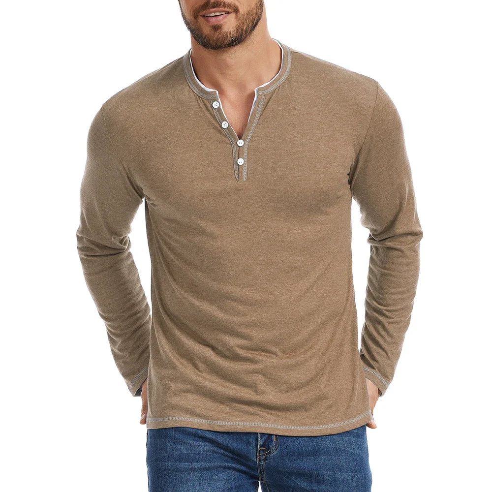 Marcello Henley Long Sleeve Shirt