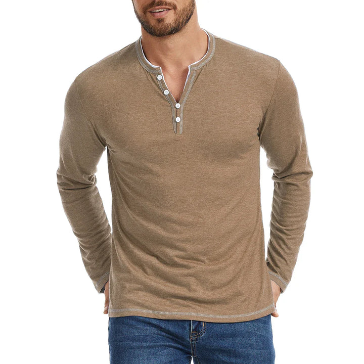 Marcello Henley Long Sleeve Shirt