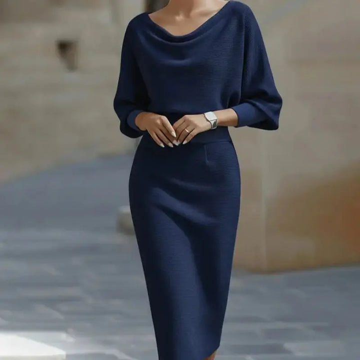 Eleanora Cowl Neck Midi Dress