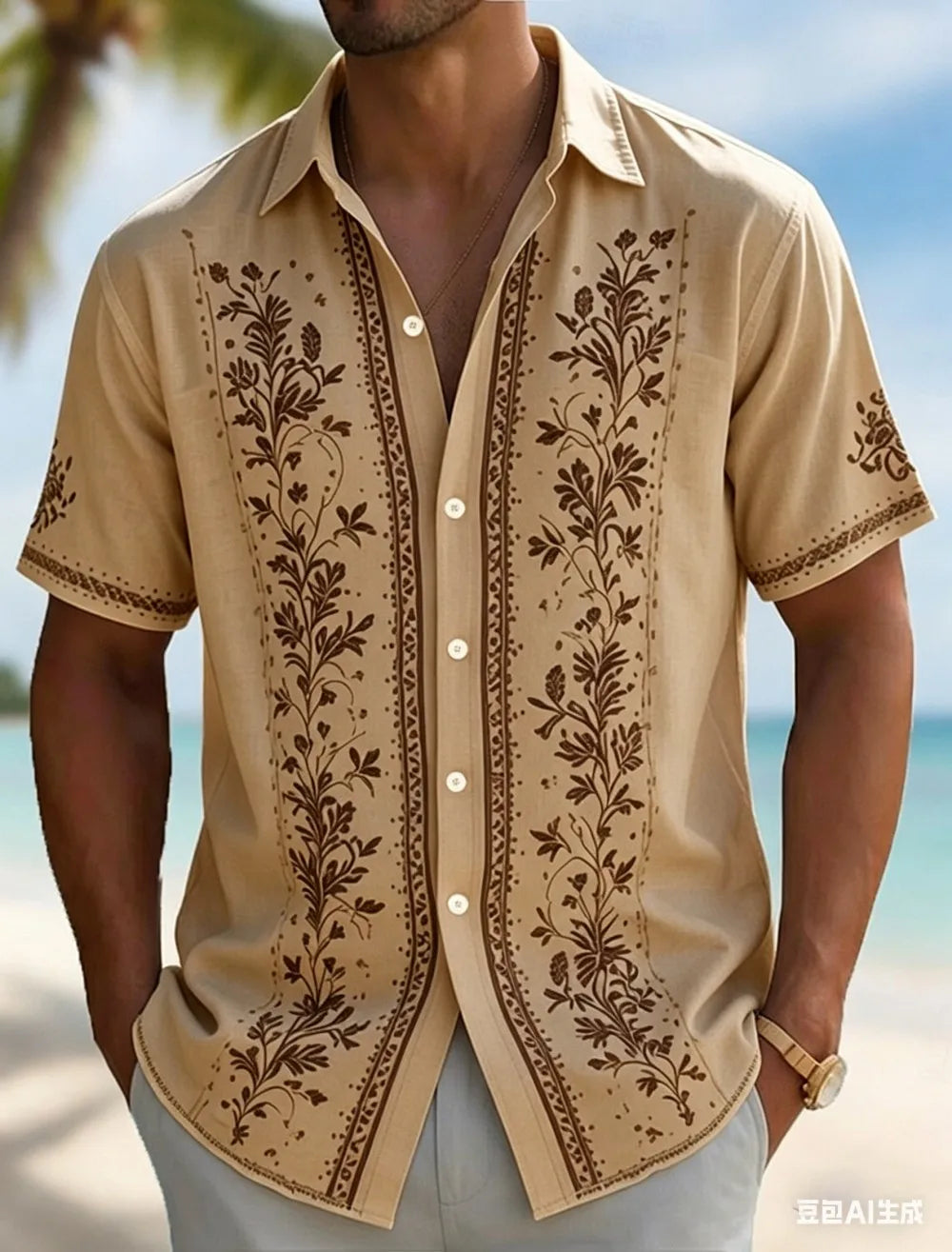 Declan Embroidered Vacation Shirt