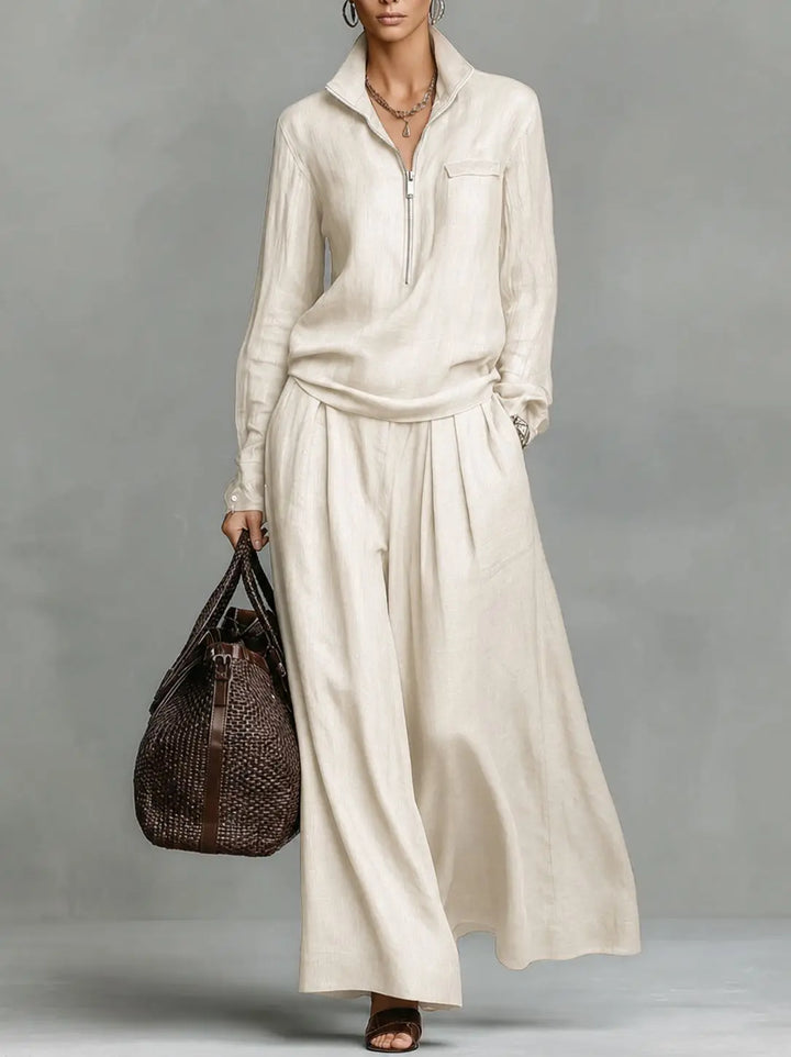 Aisha Relaxed Wide Leg Pant Set